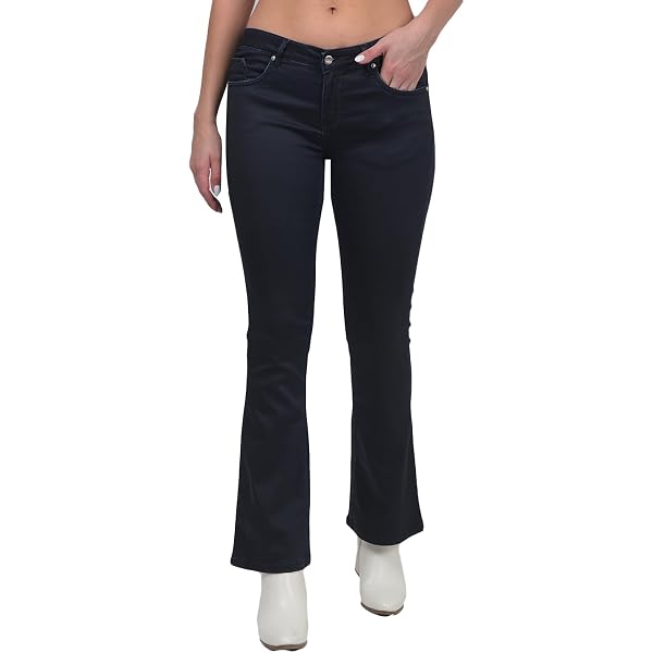 Buy Numero Uno Women's Blue Bootcut Fit Sustainable Jeans at Amazon.in